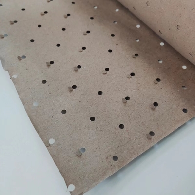 Recycled Perforated Kraft Paper Wood Pulp 60gsm Brown Wrapping Roll