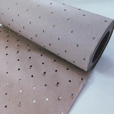 Recycled Perforated Kraft Paper Wood Pulp 60gsm Brown Wrapping Roll