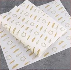 30g White Greaseproof Burger Paper , Oil Proof Wax Paper For Food Packaging