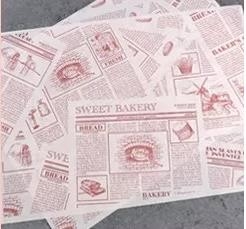 30g White Greaseproof Burger Paper , Oil Proof Wax Paper For Food Packaging